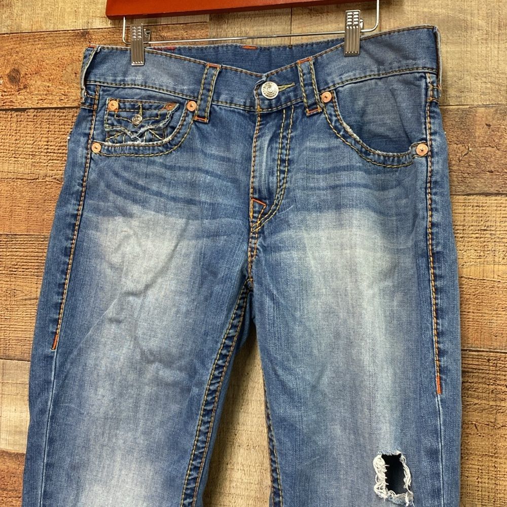 True Religion Straight Denim Jeans 33 - Picture 3 of 9